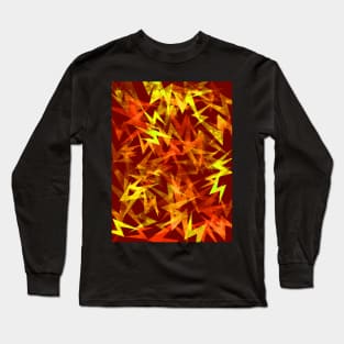 Zig Zag Lightning Bolts in Fall Colors Long Sleeve T-Shirt